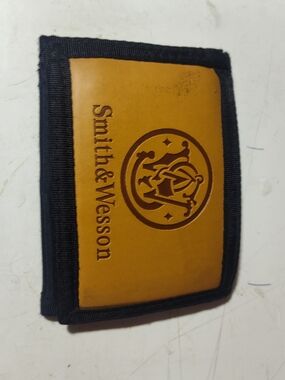 Men's Bifold Wallet - Tan with Black Trim smith and wesson